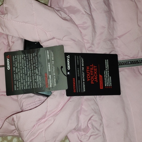 Gerry Girls Rose Mist Pink Hooded Jacket Coat M 10-12 Warm Without the Weight - Picture 5 of 7